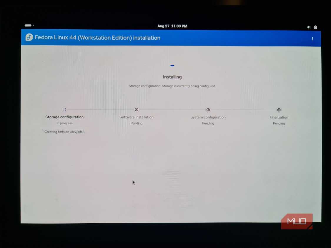 Installing Fedora Workstation 44 on Samsung ProTab