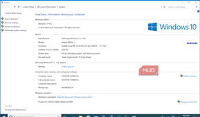 Samsung ProTab sysinfo system information Windows 10