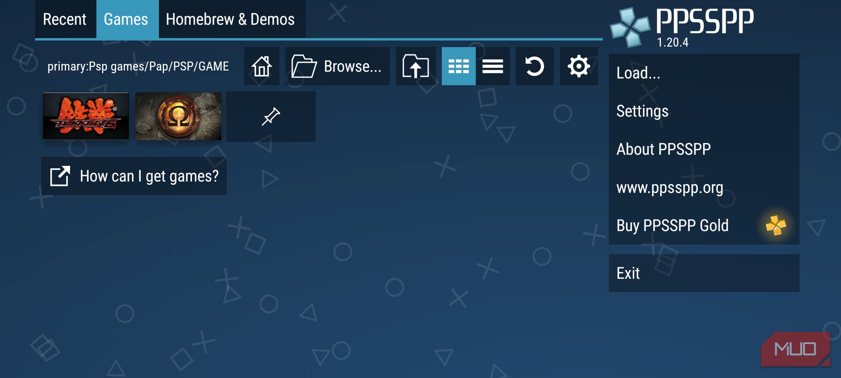 ppsspp app interface