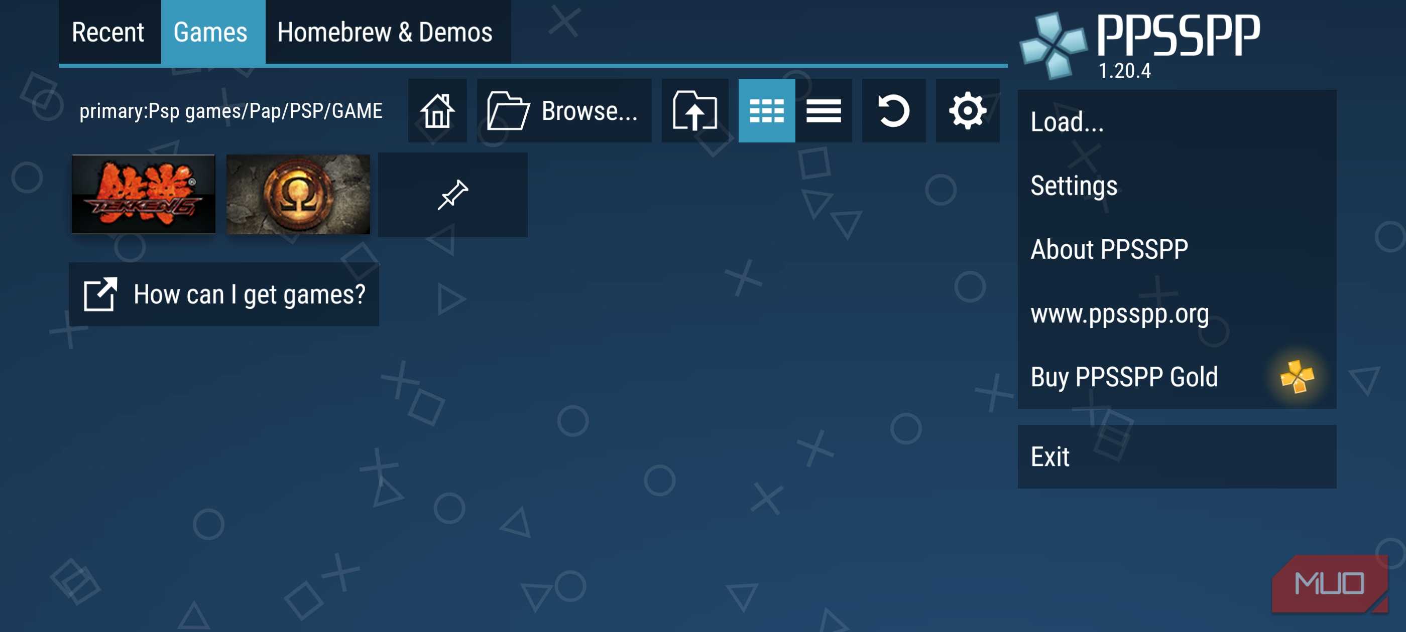 ppsspp app interface