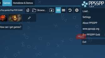 ppsspp app interface