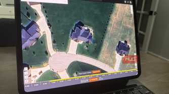 shademap.app on iPad Pro showing aerial view on an August date