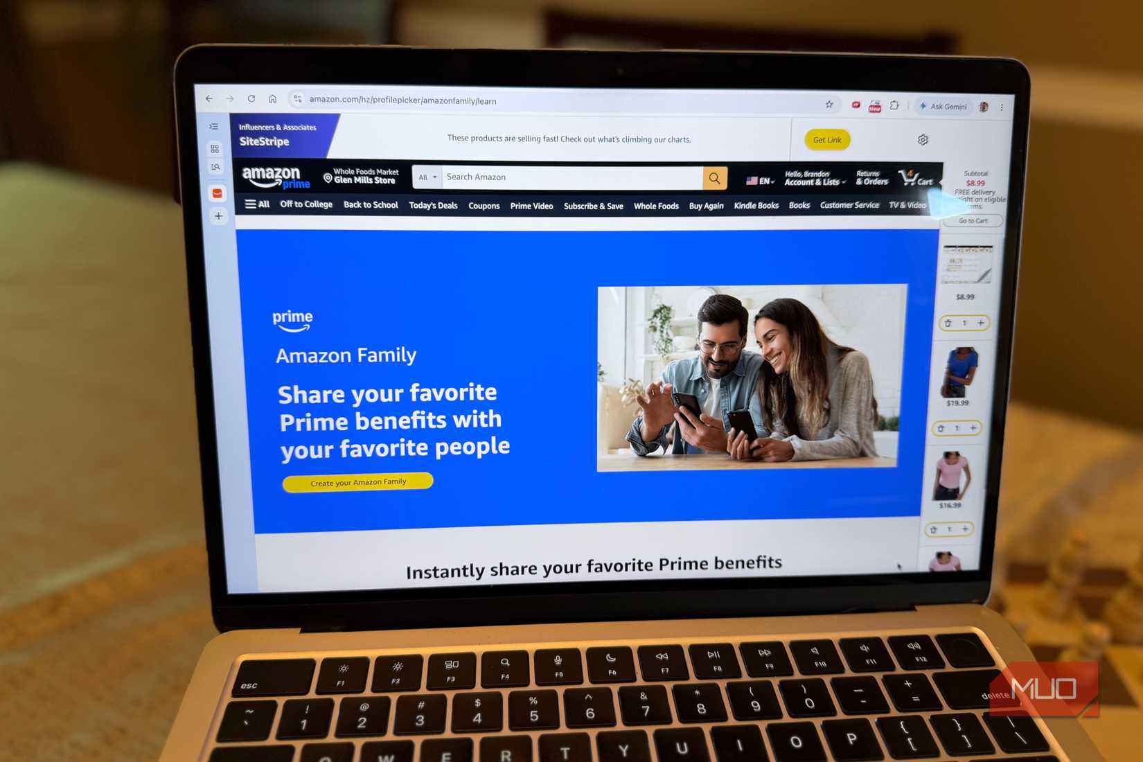 amazon prime family sharing