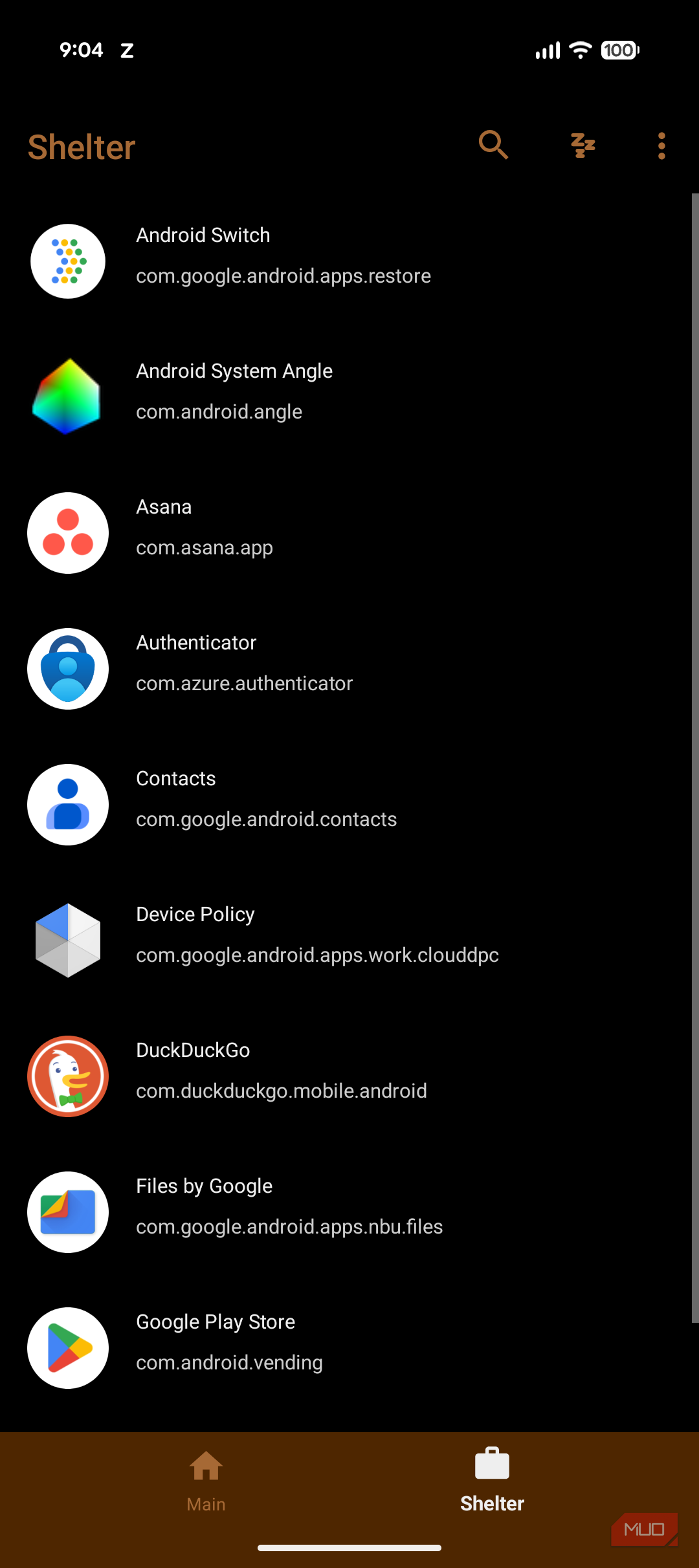 Shelter app list