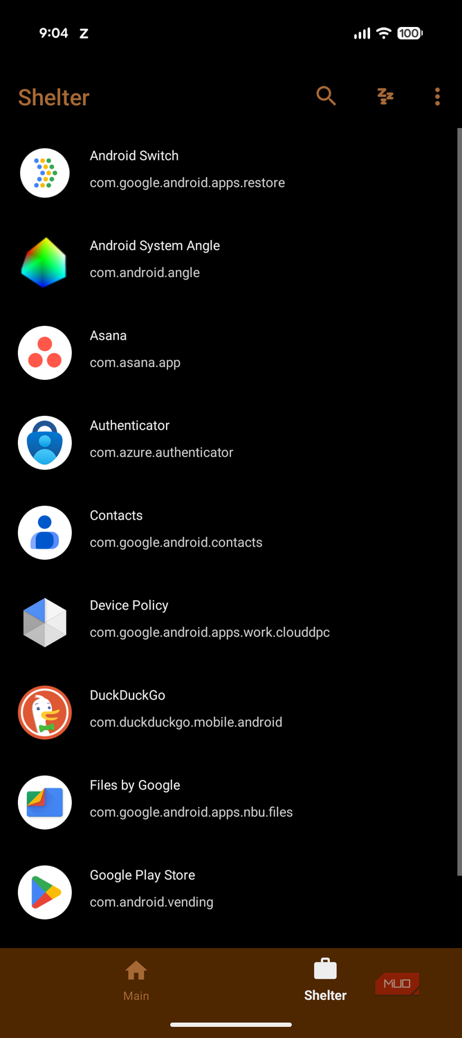 Shelter app list