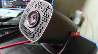A side view of the projector
