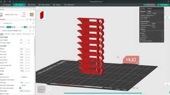 Sliced temperature tower in OrcaStudio.