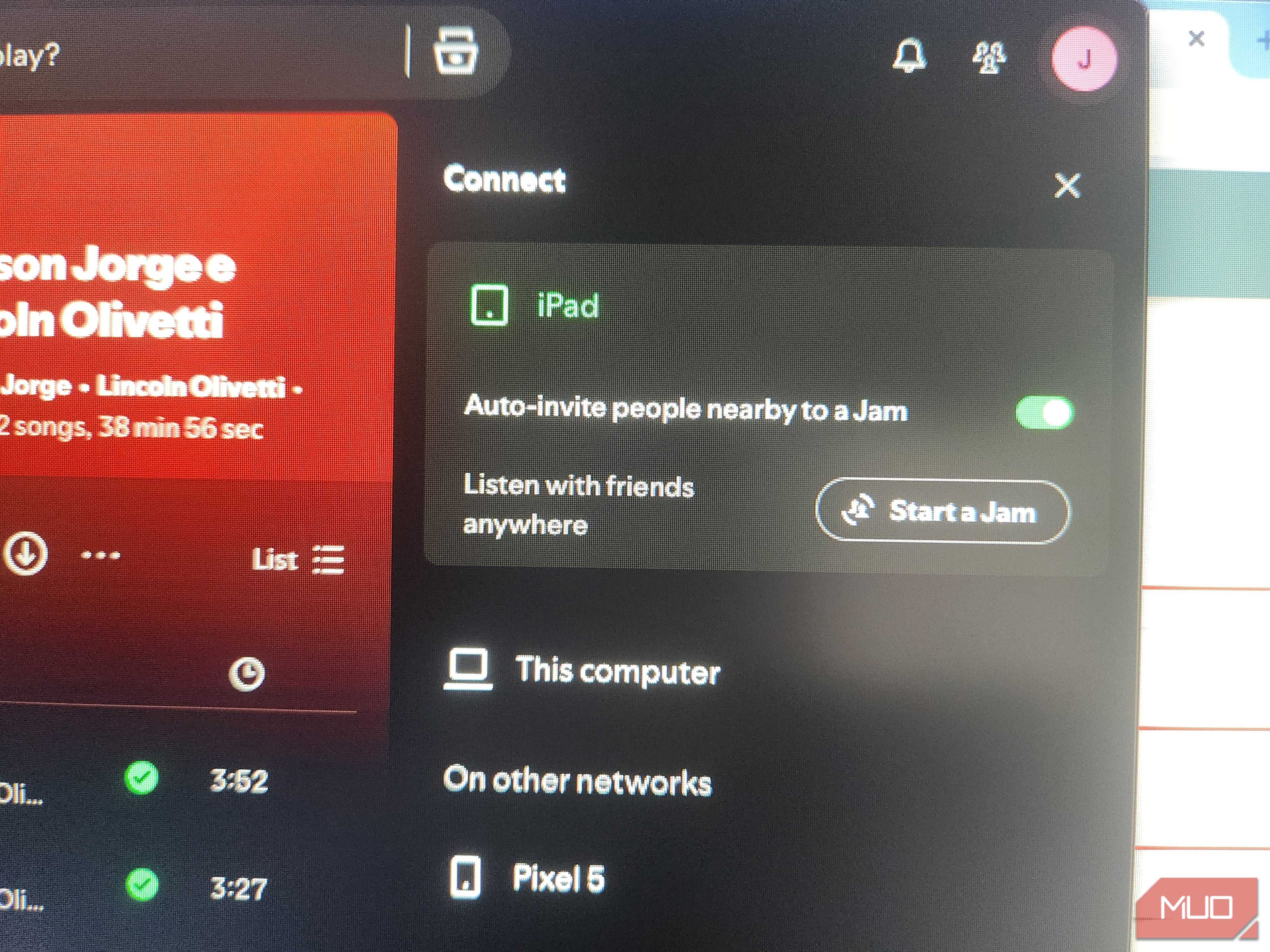 Snapcast connected to a Mac laptop.