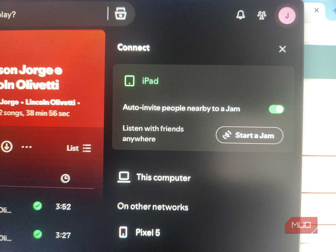 Snapcast connected to a Mac laptop.