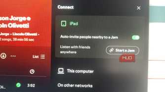 Snapcast connected to a Mac laptop.