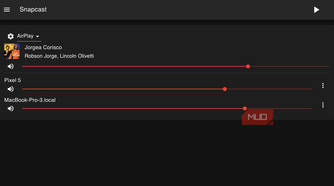 Snapweb showing two connected devices.