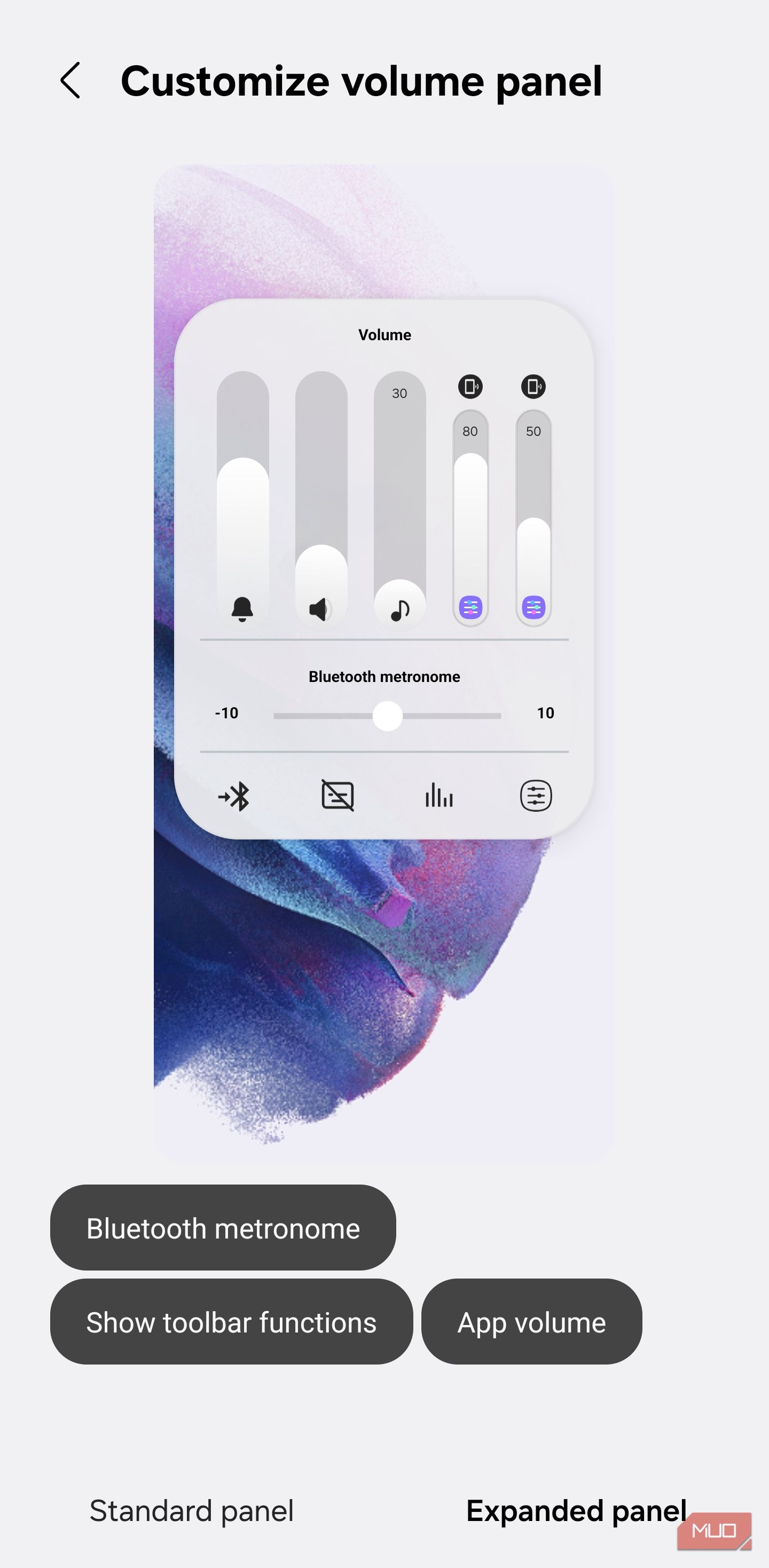 Sound Assistant's expanded volume panel with app sliders