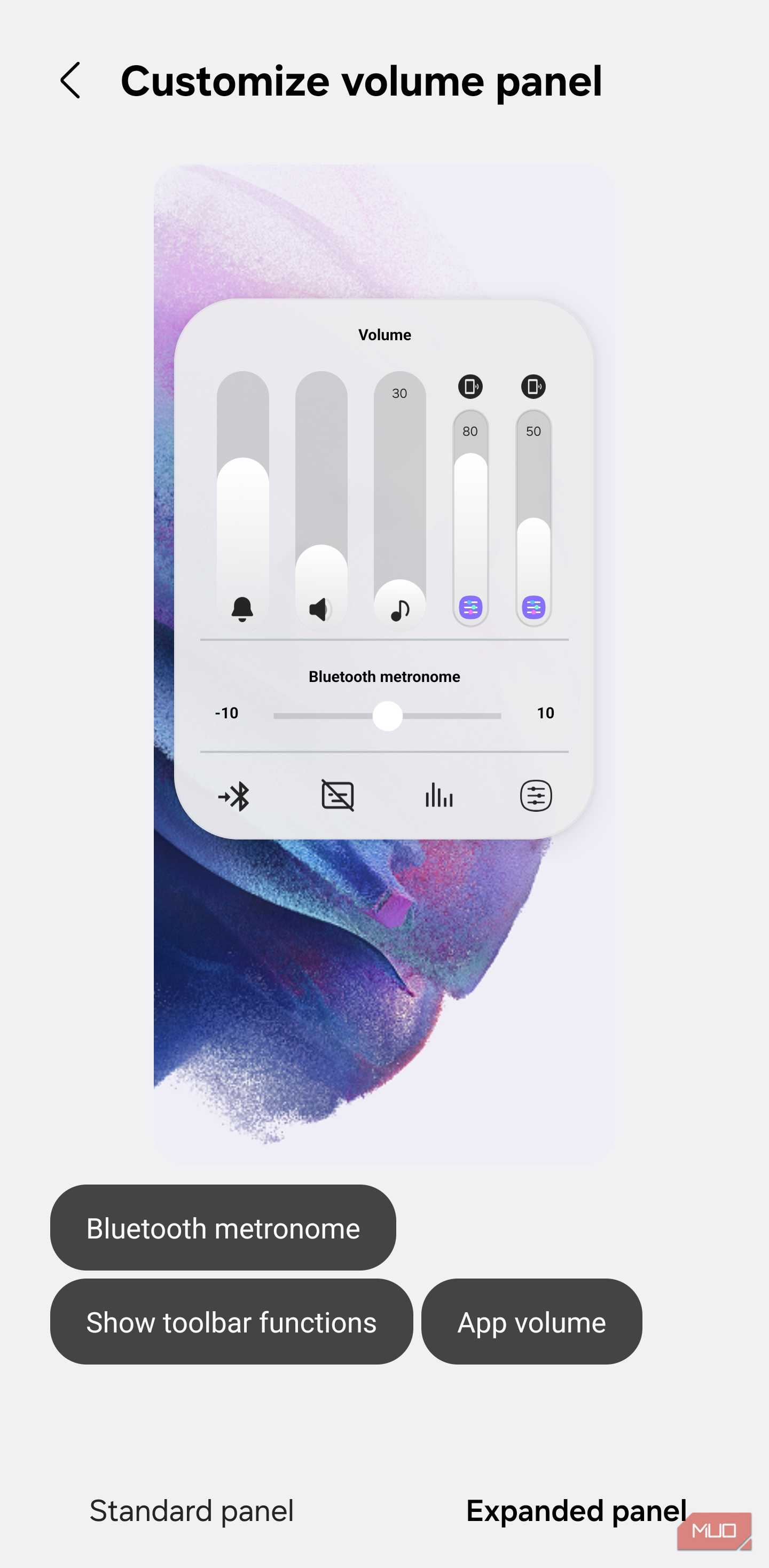 Sound Assistant's expanded volume panel with app sliders