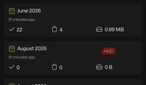 the Sponge app showing cleaning history