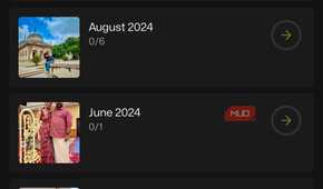 Sponge showing the monthly album view