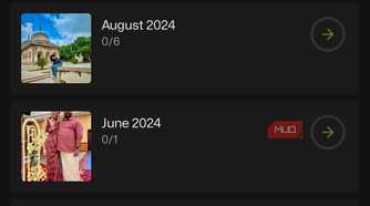Sponge showing the monthly album view