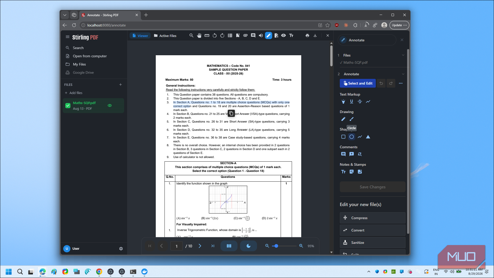 Stirling-Pdf-Editor-Annotating-Mathematics-Exam-Question-Paper
