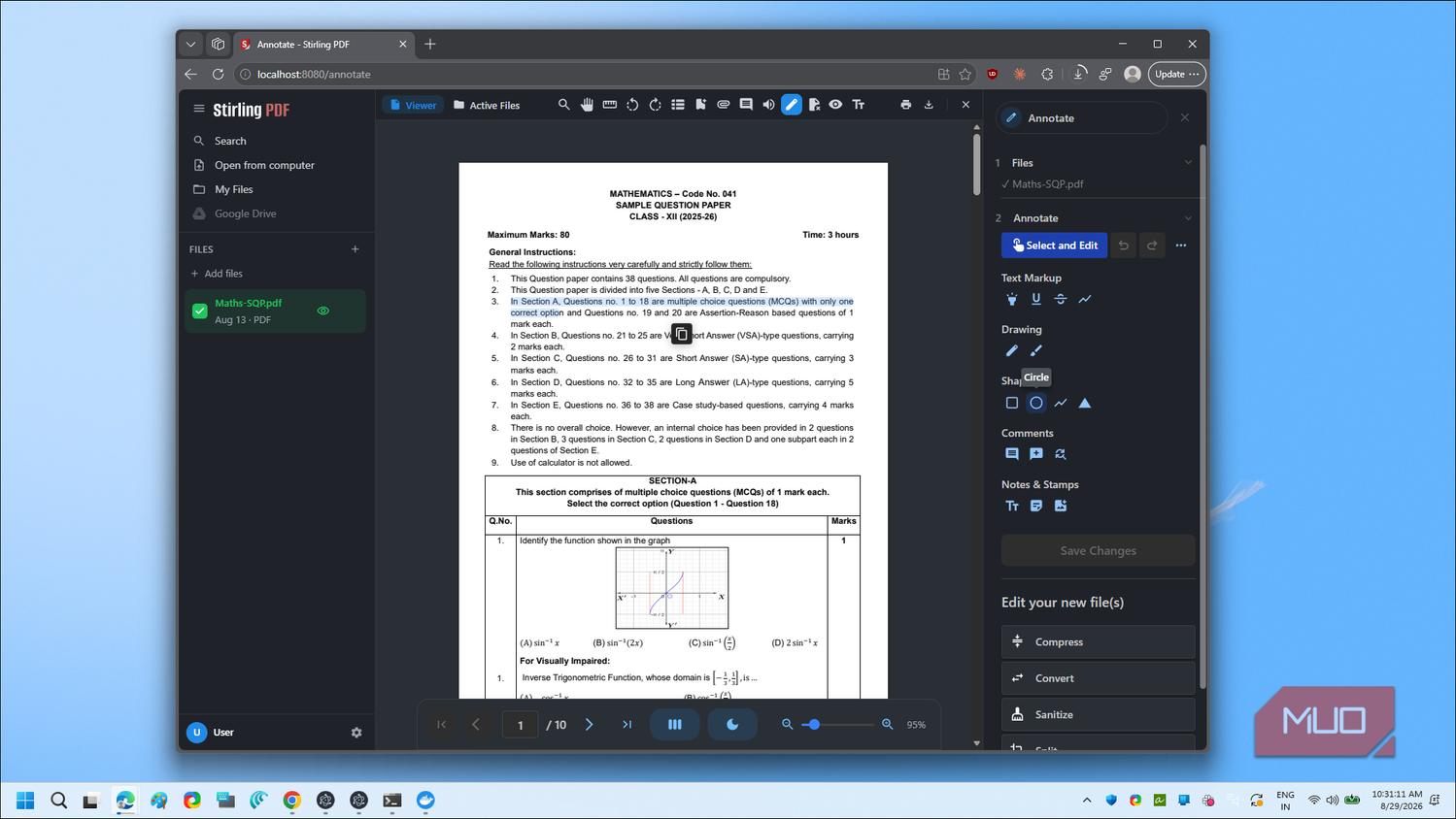 Stirling-Pdf-Editor-Annotating-Mathematics-Exam-Question-Paper