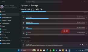 Storage section in Windows 11 Settings