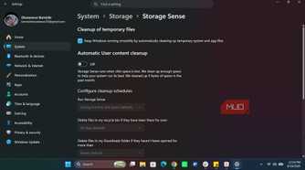 Storage Sense in Windows 11 Settings