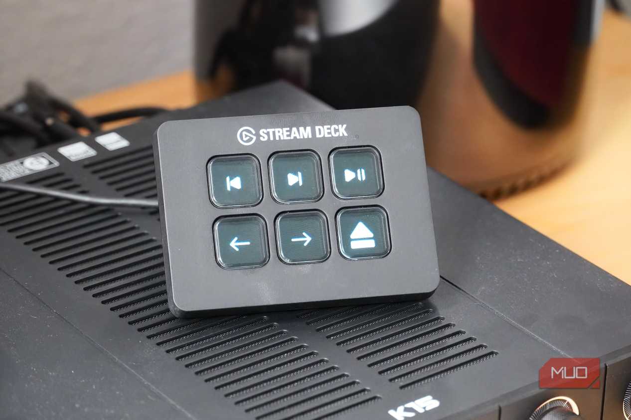The macros on a Stream Deck Mini.