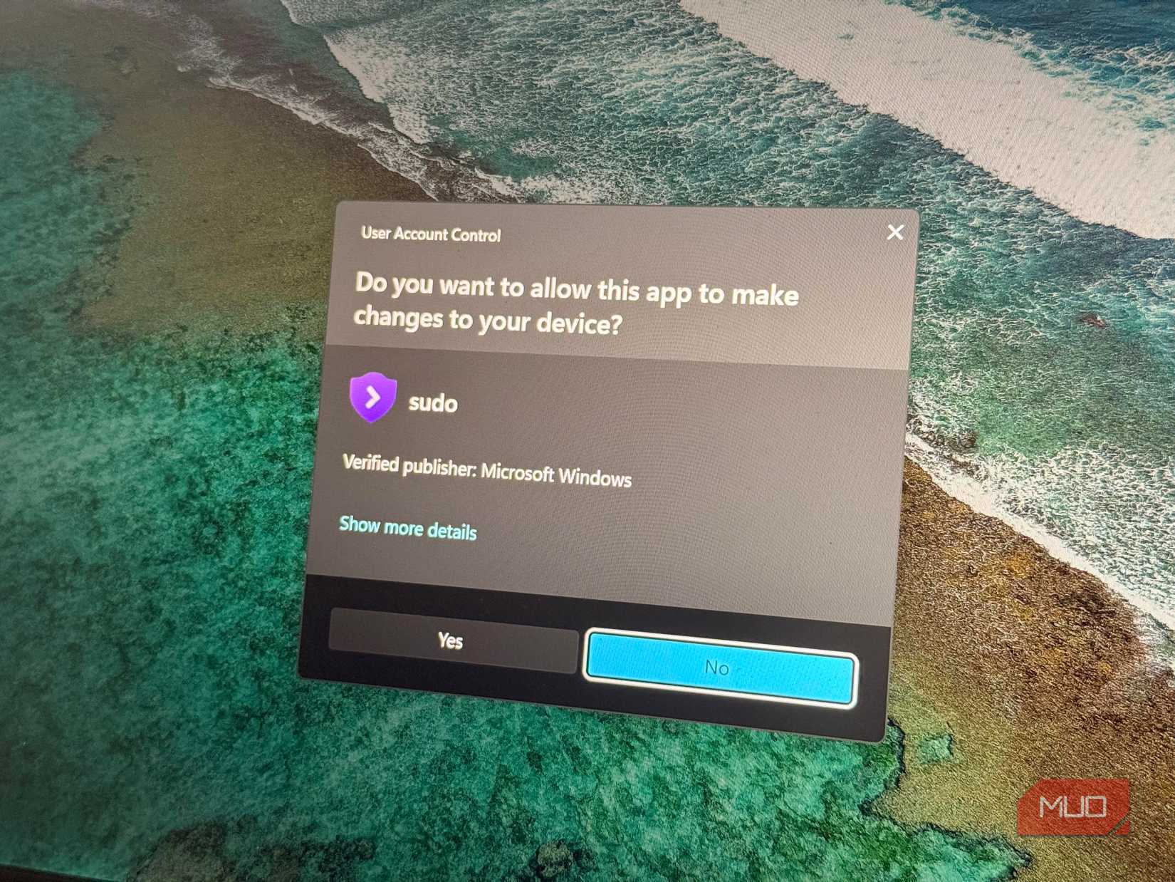 sudo UAC on windows