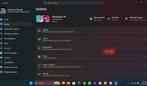 System page in Windows 11 Settings