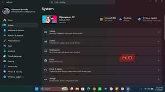 System page in Windows 11 Settings