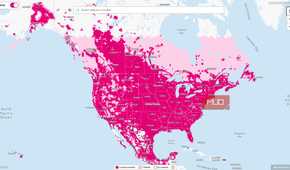 t mobile carrier coverage map usa canada mexico
