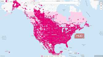 t mobile carrier coverage map usa canada mexico