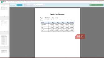 Tabula processing PDF with table.