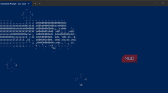Tank ASCII art in Command Prompt