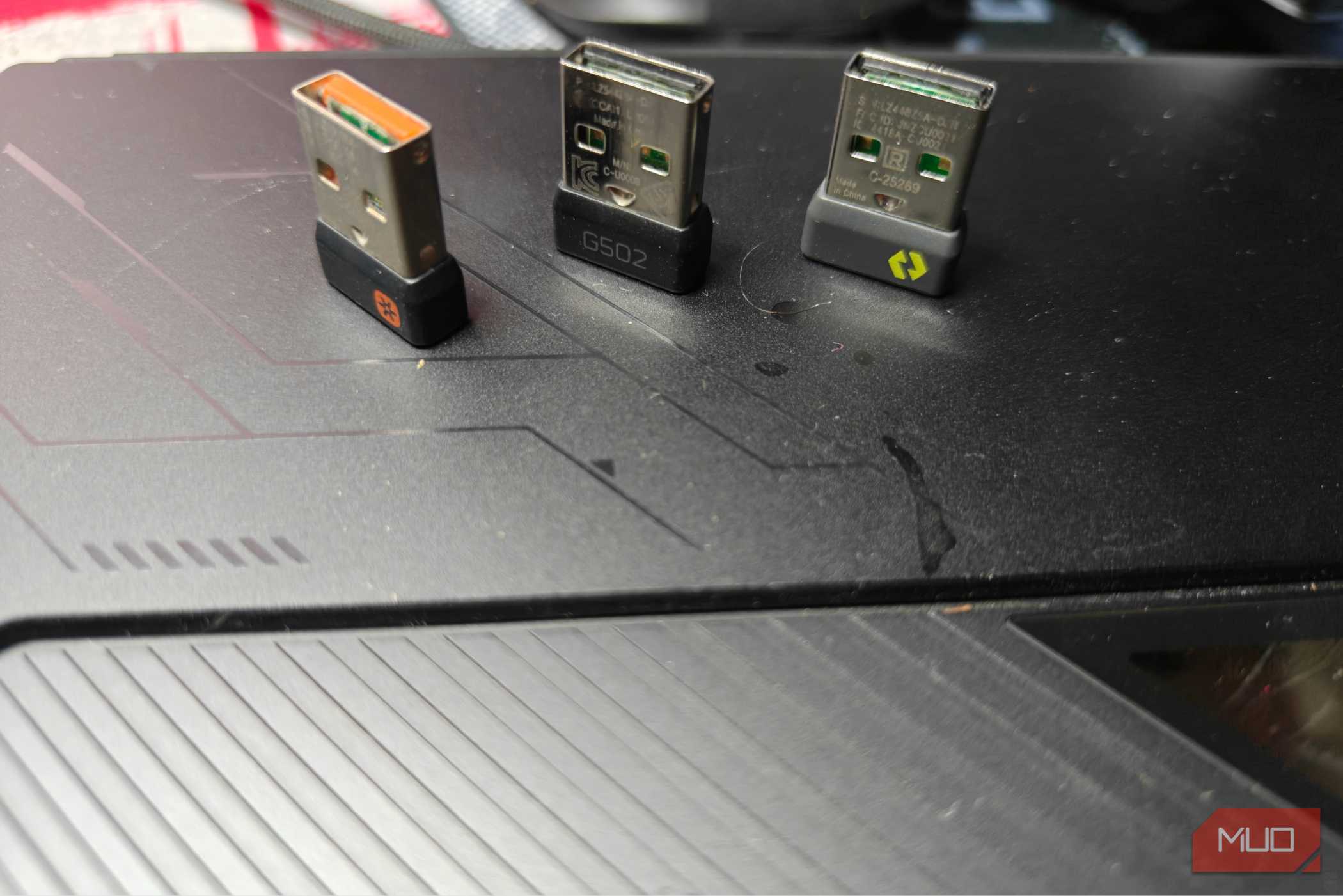 Three types of Logitech adapters