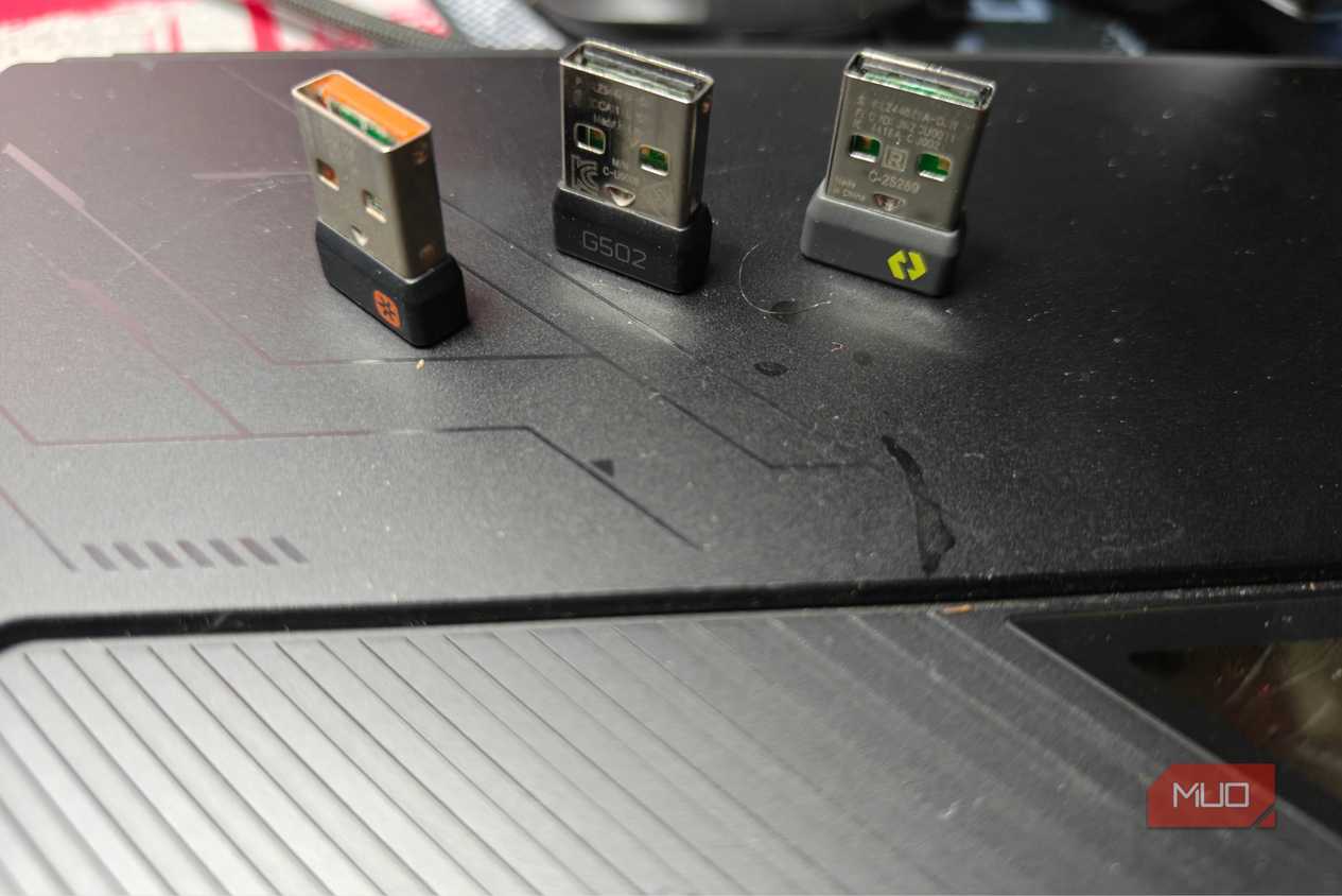 Three types of Logitech adapters