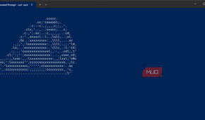 Triangular ASCII art in Command Prompt