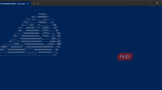 Triangular ASCII art in Command Prompt