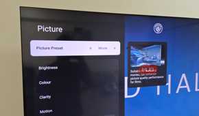 TV showing Movie picture mode