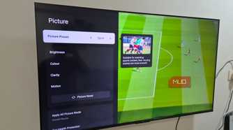 TV showing Sports or Game picture mode