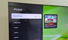 TV showing Sports picture mode