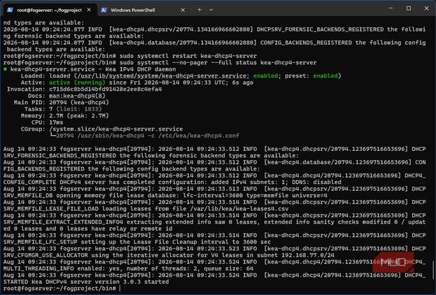 Kea DHCP for Fogserver and apparmor denying access to configuration