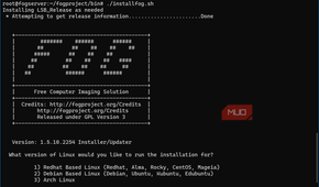 Ubuntu Fog Project installation running