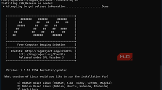 Ubuntu Fog Project installation running