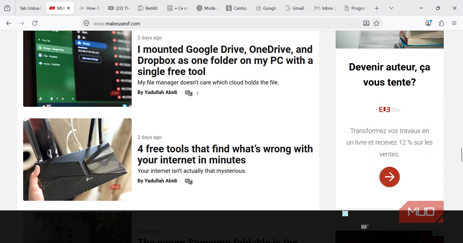 Unloaded Firefox tabs