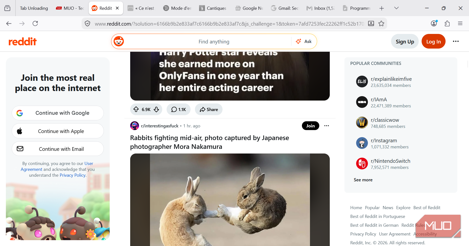 Unloaded tabs on Firefox