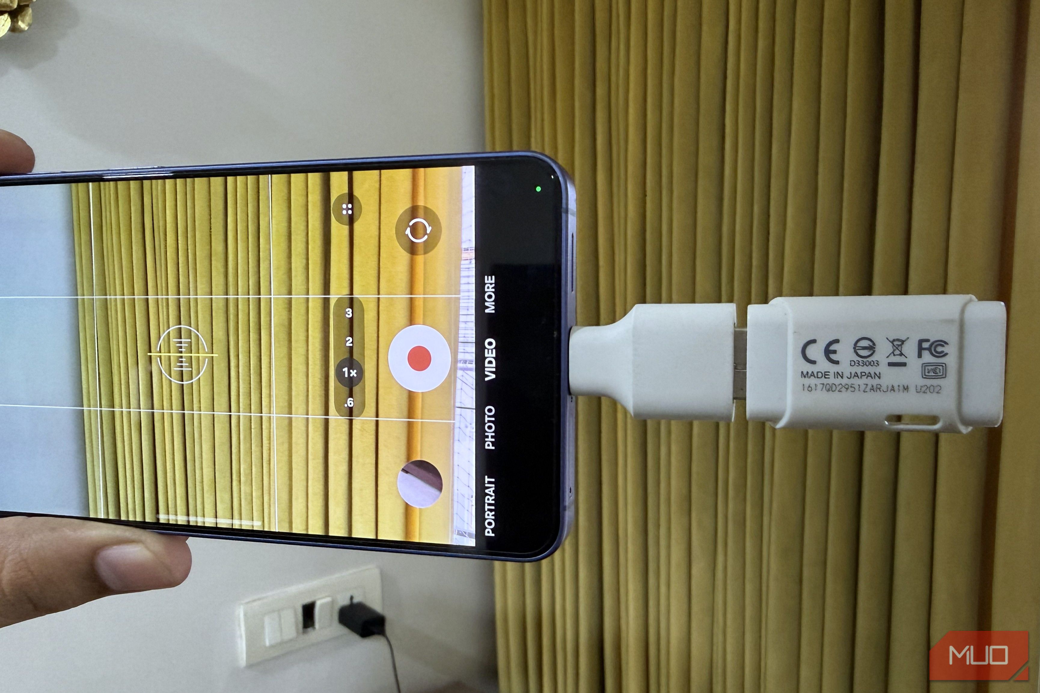USB drive plugged into Galaxy S26