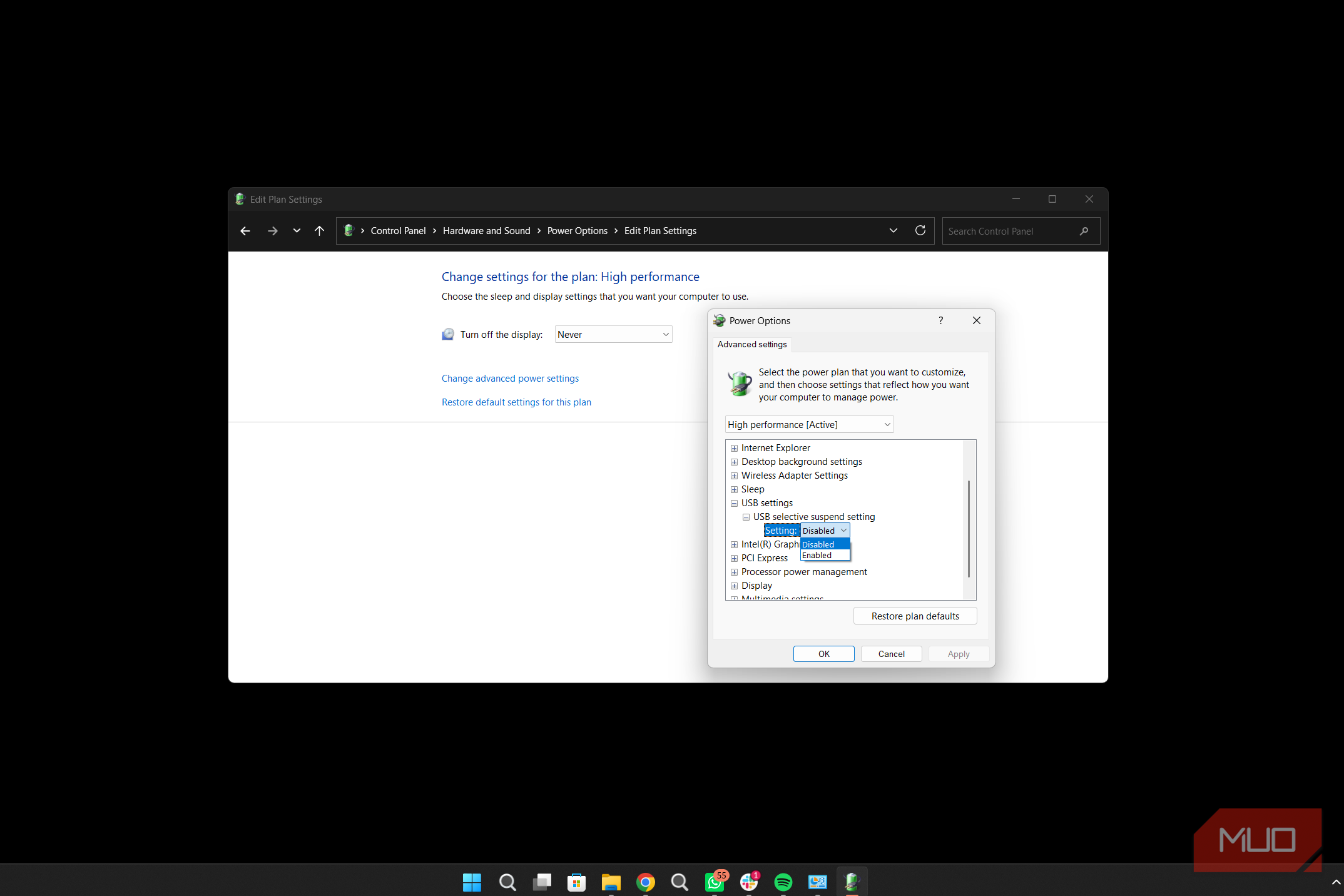 USB Selective Suspend disable