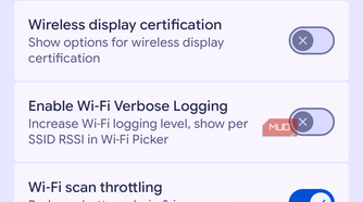 Use Developer options toggle
