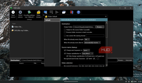 VidCoder application showing picker settingPicker rules can also automate destinations, duplicate handling, filenames, and name cleanup.s window
