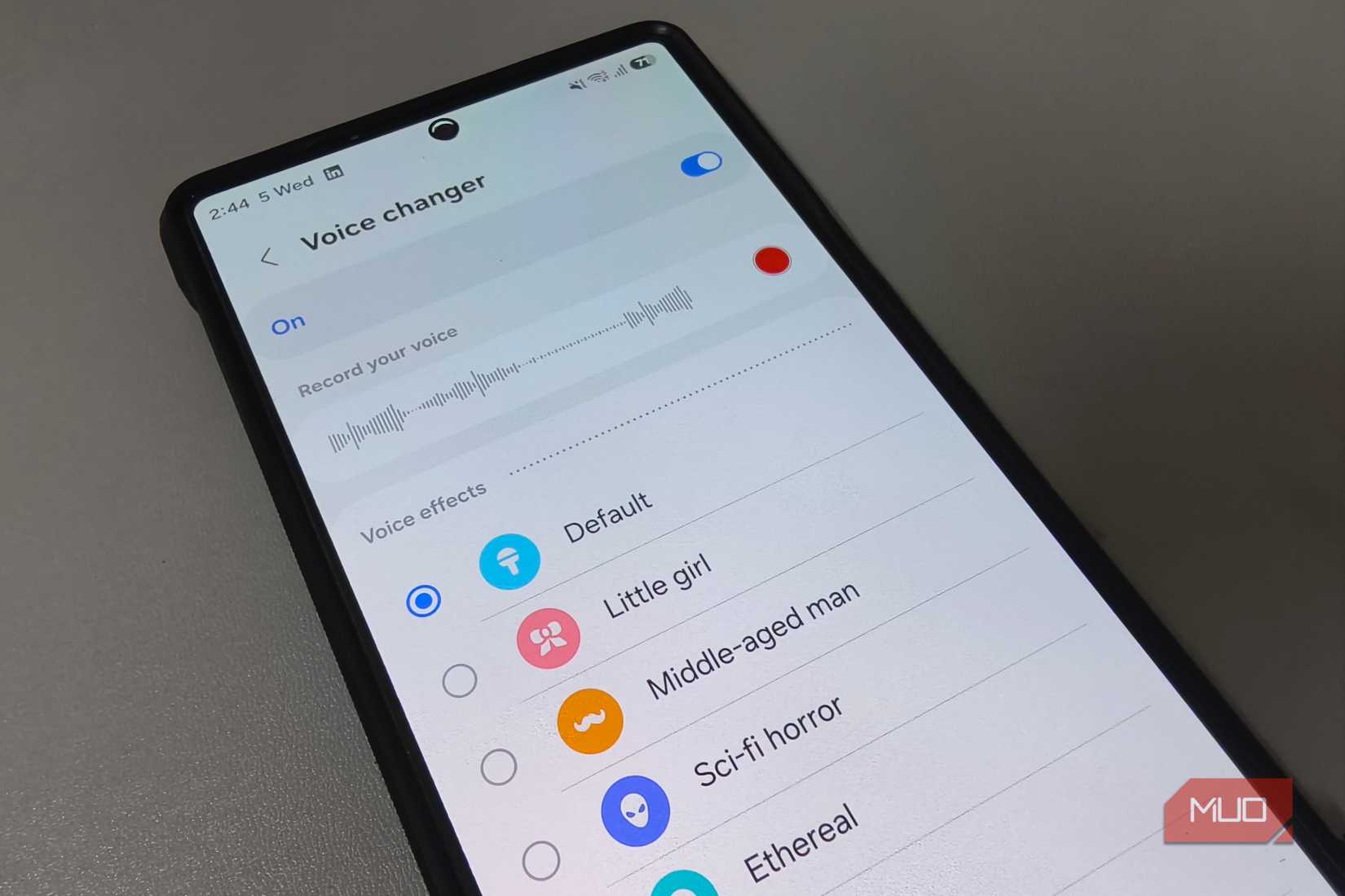 Voice changer presets in Sound Assistant on a Galaxy phone