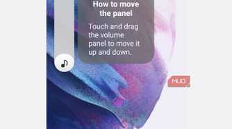 Volume panel positioned on the left side of screen